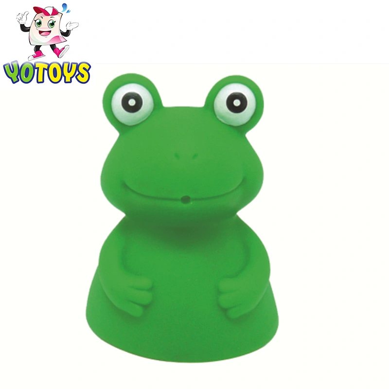 Mini Rubber Plastic Sea Animal Figure BPA Free Green Frog Water Spray Squirt Baby Bath Toy for Kids