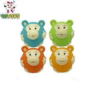 New design Lovely rubber small animal baby toys cute monkey toys zoo animal bath toy sets for children