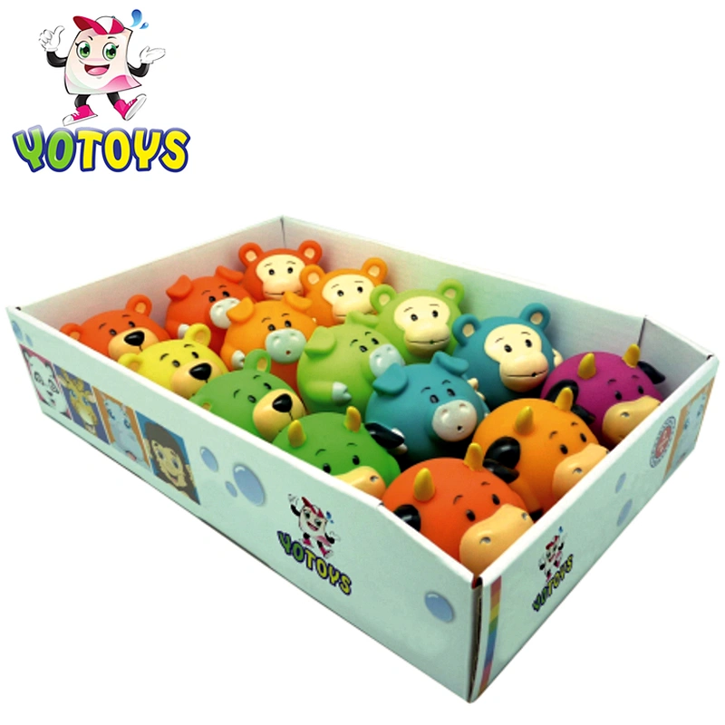 Oyuncak Rubber Soft Plastic Teddy Bear Ball Animal Toys Squeaky Water Spray Bath Toys Set for Kids