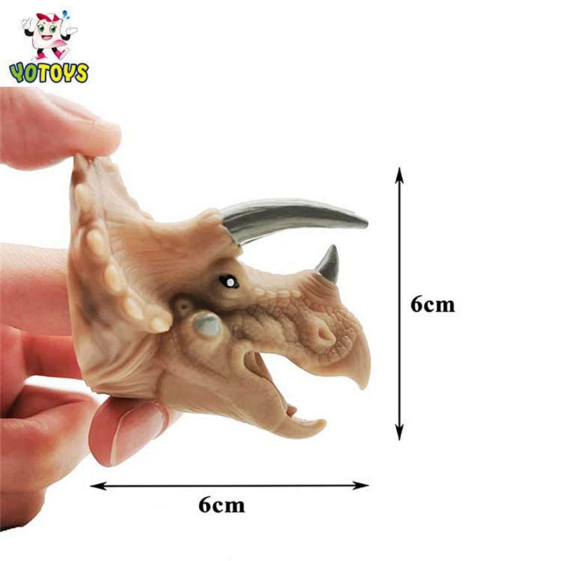 Soft PVC Plastic Rubber 3D Animal Figure Dinosaur Shark Finger Hand Puppets Toys for Boys children
