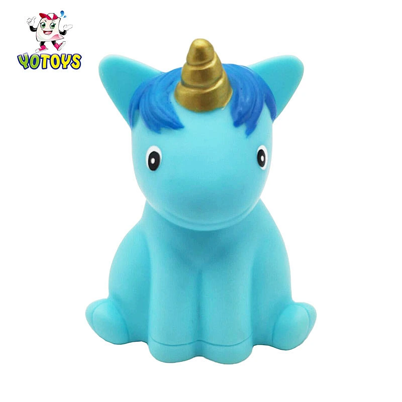 2021 juguete Wholesale plastic Vinyl Animal Unicorn Squeaky Sound baby water Bath Toys for Kids girls