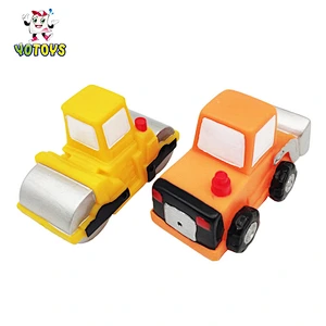 Promotion Custom Cute Mini Plastic Car Boys Toys Rubber Baby Squirt water spray Bath Toy Set for Kids