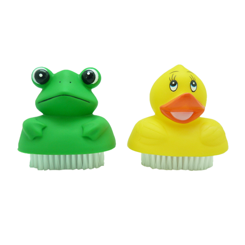 promotional nail brush plastic Rubber ducky Toys for baby bath toys