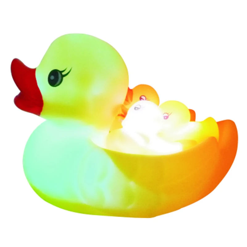 Brinquedos China Manufacturer Rubber Ducky Toy Flashing Baby Led Light Up Bath Duck Toys for Child