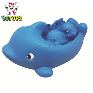 BSCI certificated custom make soft plastic elephant bath tub water squirt toy