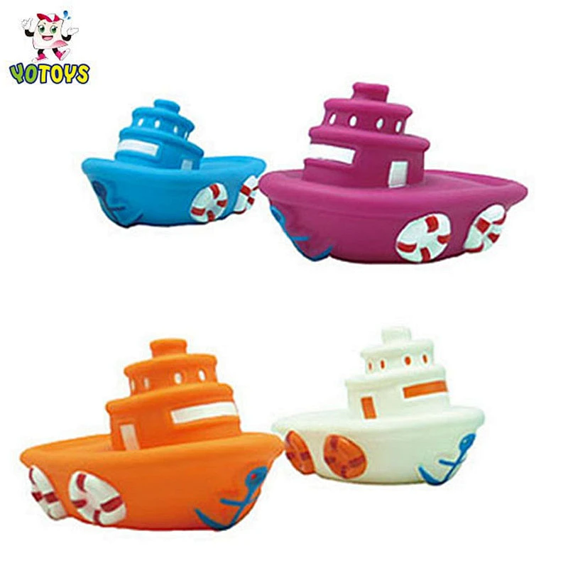 Eco Friendly Plastic rubber Juguetes Desde Spray Water Boat Airplane Squirt Bath Toys for Kids
