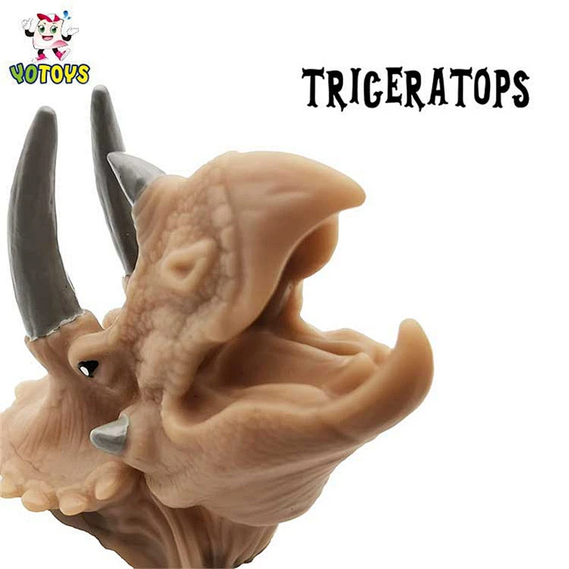 Soft PVC Plastic Rubber 3D Animal Figure Dinosaur Shark Finger Hand Puppets Toys for Boys children