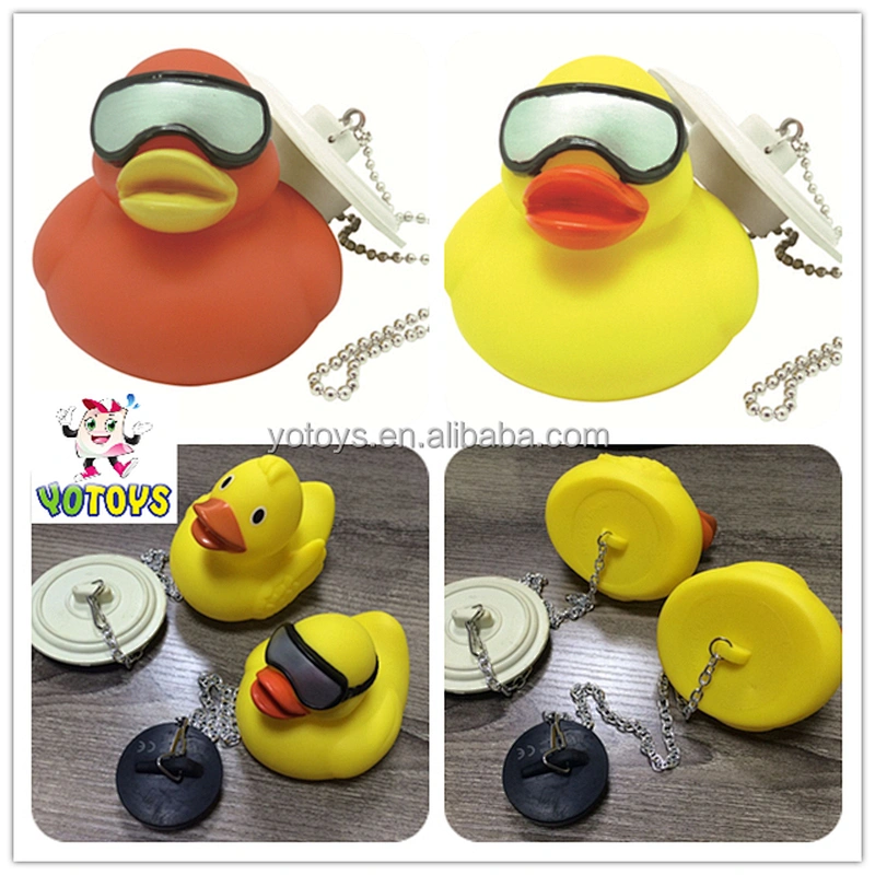 Toy Manufacturer Plug Sink Plug Drain Stopper with Rubber Duck Toy Drain Cover Plastic Toy Bathtub
