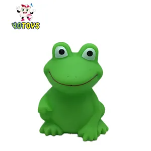 Hot Sell Kids Rubber Plastic Sea Animal Toy Little Green Frog Prince Toy Baby Bath Toy for Baby Child