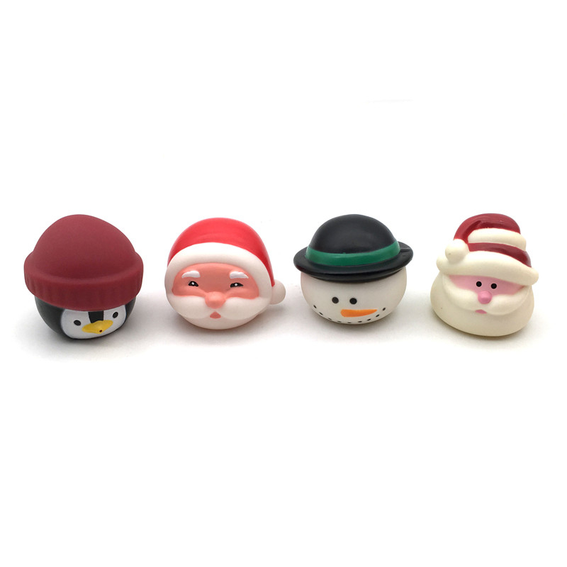 Custom Hot Sale XMAS Rubber Pencil Topper cover Christmas decoration Gift for baby Kids children