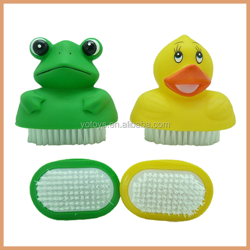 China Wholesale Plastic Animal Duck Frog Nail Cleaning Tool Nail Brushes for Toddler Kids Children