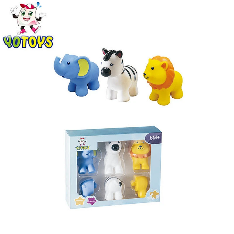 Eco Friendly Rubber Separable Horse Elephant Toy Animal Baby Educational Learning DIY Toys for Child