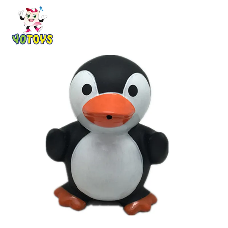 Mainan Anak China Mini Penguin Soft Rubber Floating Squirting Baby Water Bath Toys for Kids