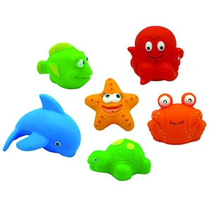 Novelty 2021 High Quality Rubber Soft  Plastic Animal Baby Toys Sea Animal Bath Toy Set for Children