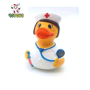 Duck Toy Duck/bath Rubber Doctor & Nurse Character Couple Bath Toy