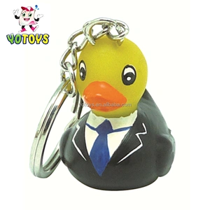 Duck Rubber PVC Plastic animal keychain soft keychain for promotion