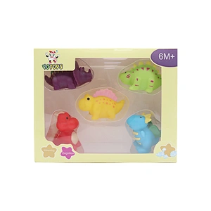 Juguetes Small Little Rubber Plastic Animal Dinosaur Water Spray Baby Bath Toys for Children Toddler