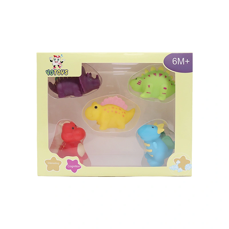 Juguetes Small Little Rubber Plastic Animal Dinosaur Water Spray Baby Bath Toys for Children Toddler