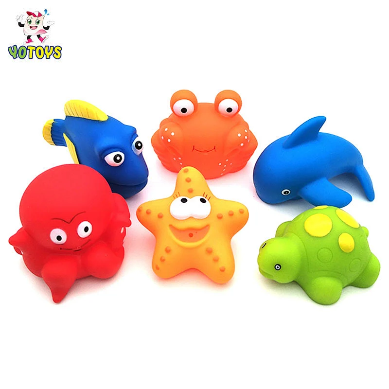Sea Animal Eco-friendly PVC Rubber Toy Factory Wholesale Octopus Bath Toy