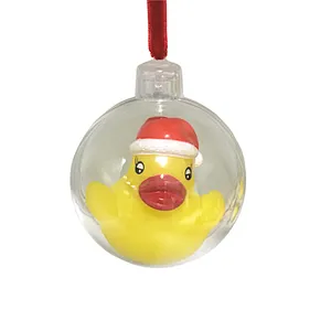 Cheaper price Wholesales Christmas plastic toy , Christmas Rubber duck , Christmas ball, Cute Photos ball