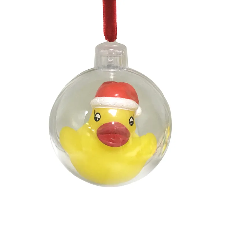 Cheaper price Wholesales Christmas plastic toy , Christmas Rubber duck , Christmas ball, Cute Photos ball