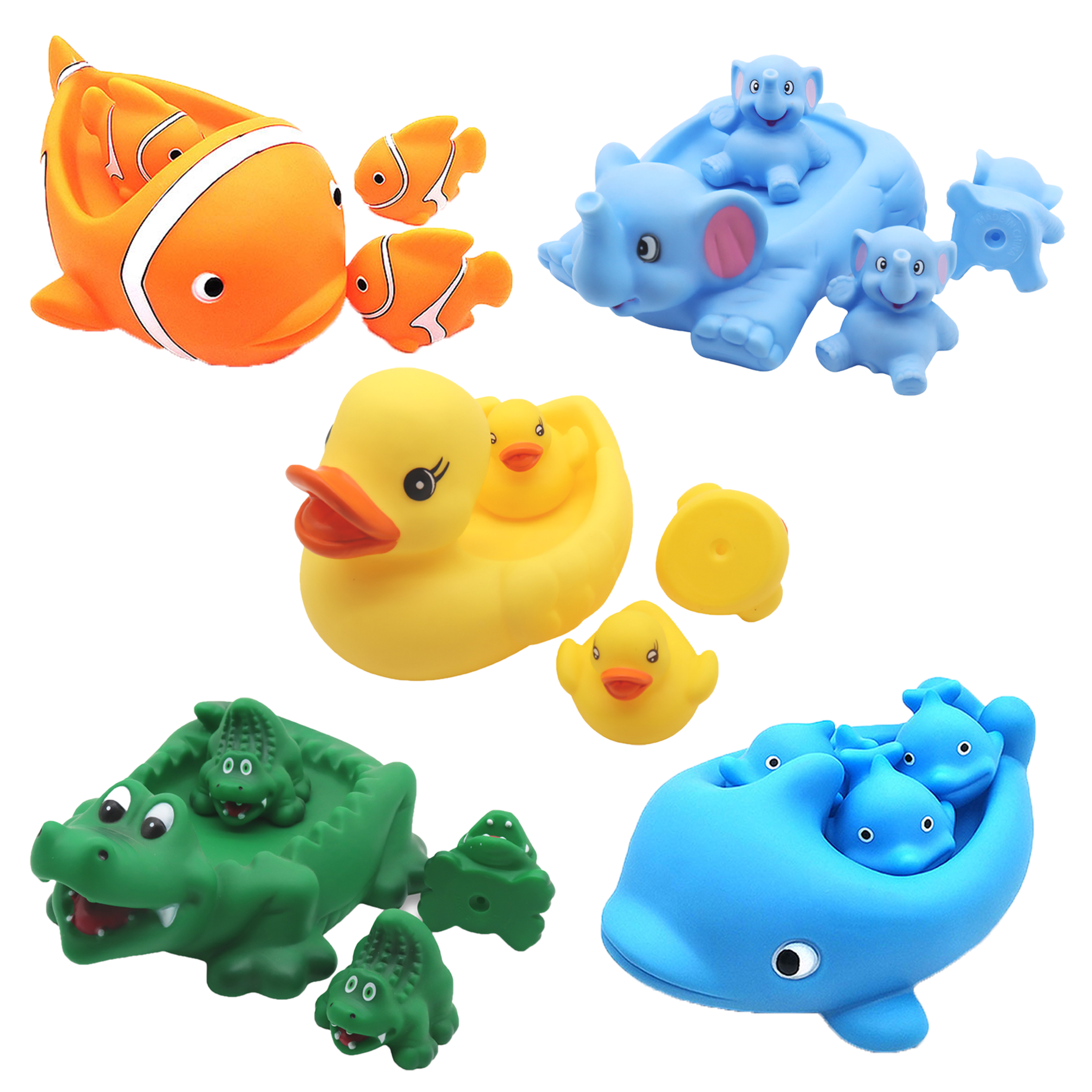 Most popular Children Bathing Water Toy Plastic Squirting Toy Animal Set Bath Toy