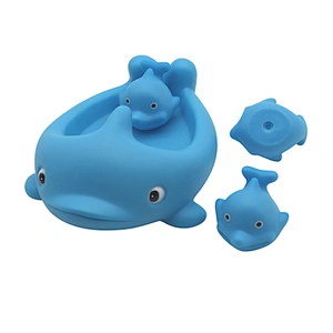 Promotional China PVC Plastic Toy Set rubber Duck crocodile toy animal floating bath toy set for kids
