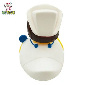 Top Quality Floating Ducks Vinyl Doctor Duck Baby Bath Toys Aunty Bath Duck for Babies Bath Toy Plastic 0 to 24 Months Cpsia PVC