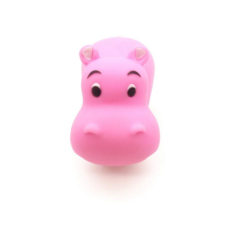 Lovely pink mini hippo toys,factory wholesale logo printed animal bath toy