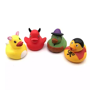 Halloween Rubber Little Small Rabbit Duck bulk Ducky Baby Shower Water Bathtub bathroom Toy for toddler