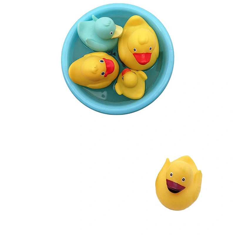 Wholesale Plastic Squeaky Squirt Animal Rubber Yellow Duck Baby Water Bath Toys for Kids