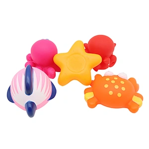Manufacturer Squirting Floating Sea Animal Figure Bath Water Toys for Baby Kids Girls Baby Shower Gifts