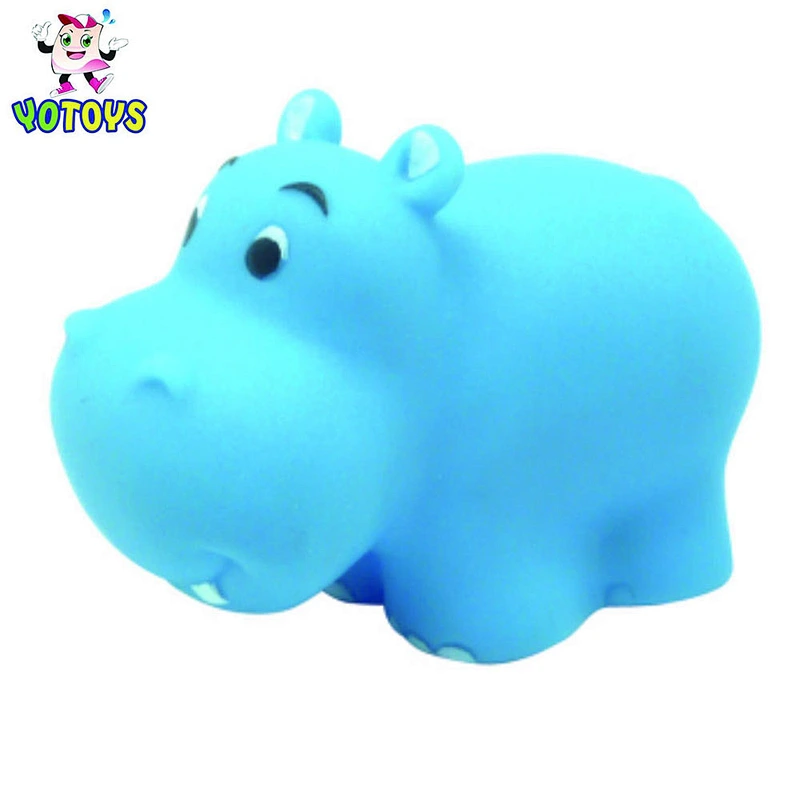 Eco Friendly Cute Pvc Soft Plastic Hippo Vinyl Lovely Babies Gift Fountain Squirt  Bath Toys for Kids