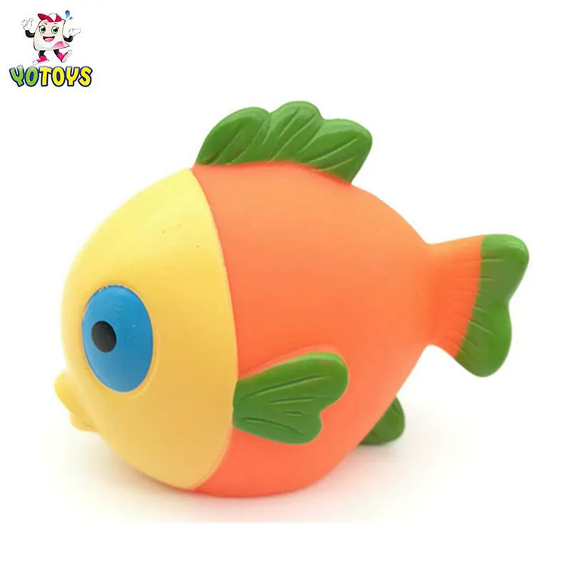 Manufacturer Water squirter small plastic rubber sea animal fish clownfish bath toy for baby bath time fun