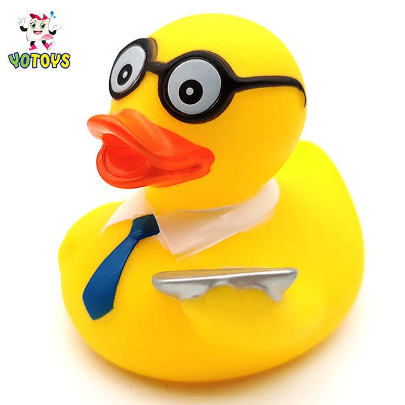 Yellow Rubber Duck with Bachelor Hat Graduation Gift student teacher character bath toys for kids