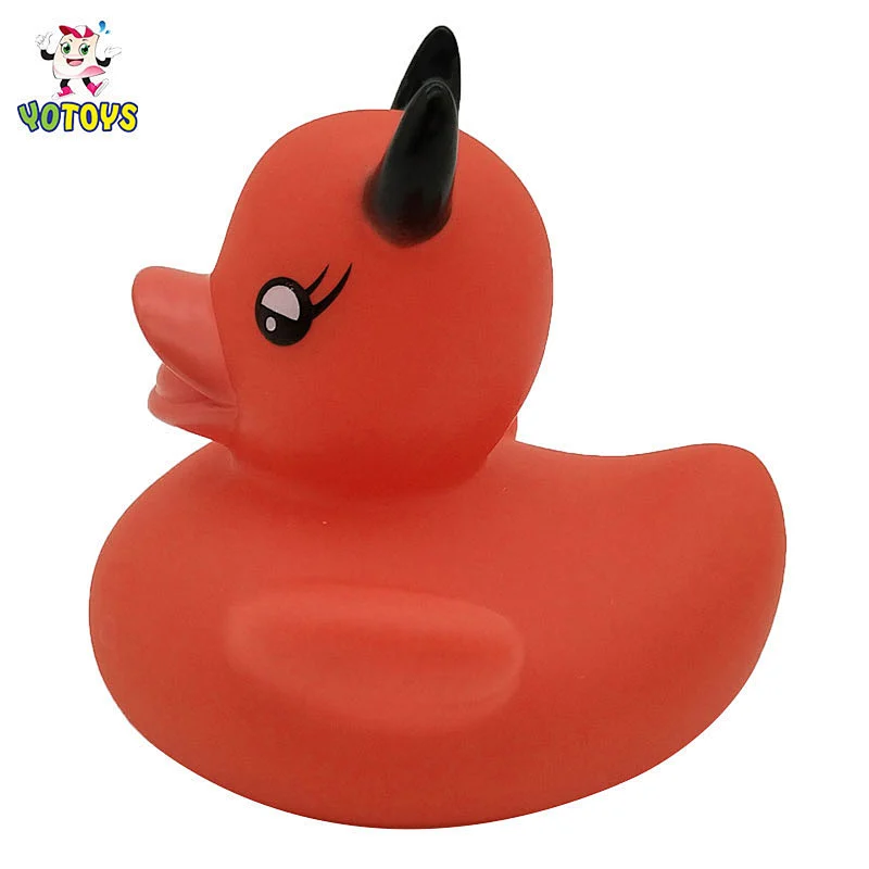 Customized Plastic character Devil Halloween Angel Rubber Duck Duckies Squeaky Bath Toy for Baby