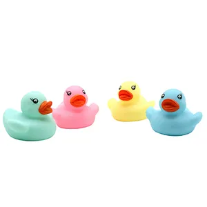 2021 Princess Plastic Rubber Duck Bath Toys Floating Flashing Led Light Up Toy for Babies Child Girls