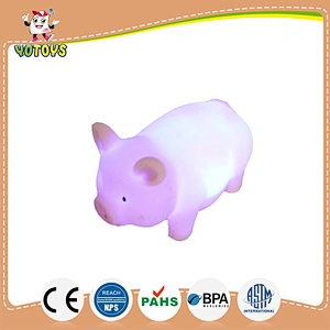 wholesale eco friendly plastic flashing toy vinyl dolphin for baby Led bath toys glowing for kids
