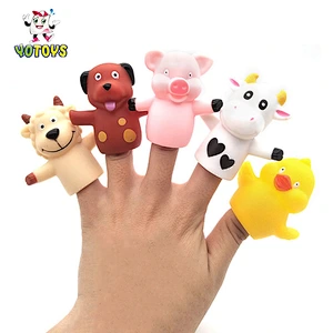 plastic rubber farm animal toys small animals plastic toys finger puppet farm toys