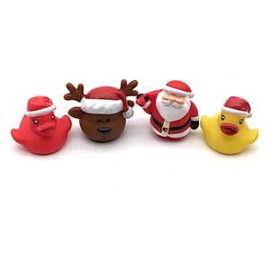 Custom Hot Sale XMAS Rubber Pencil Topper cover Christmas decoration Gift for baby Kids children