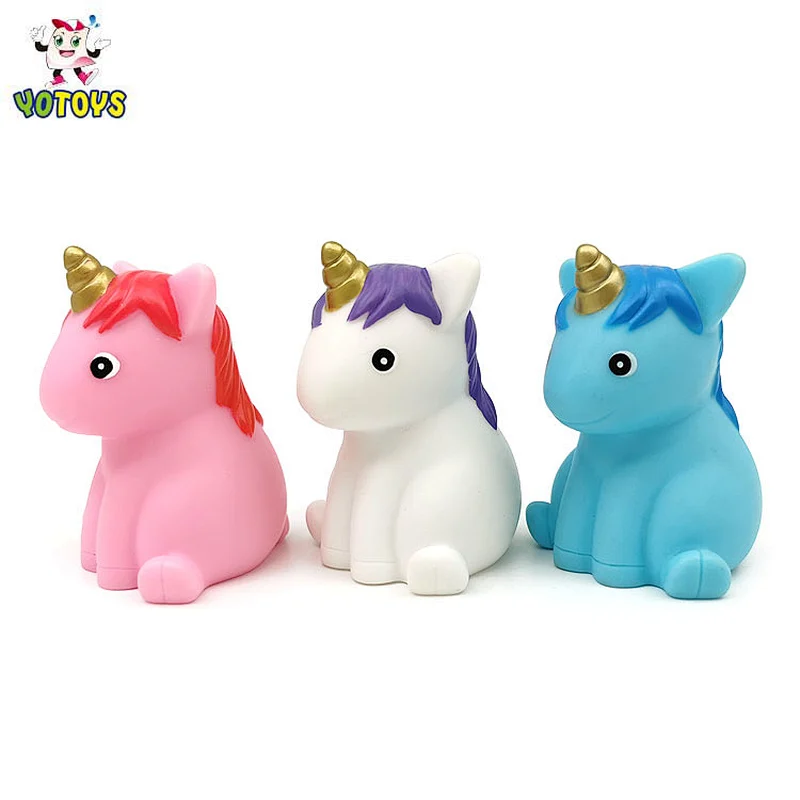 New design cute  PVC Animal Bath Toy factory Audit Children toys Unicorn Toys for babies