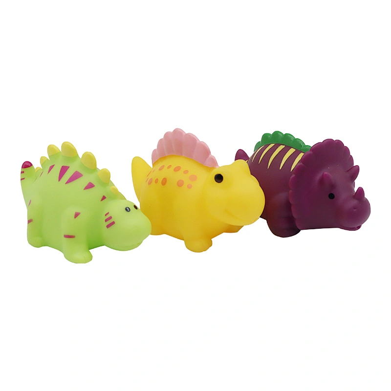 Juguetes Small Little Rubber Plastic Animal Dinosaur Water Spray Baby Bath Toys for Children Toddler