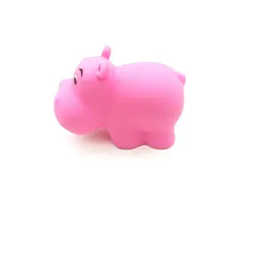 Lovely pink mini hippo toys,factory wholesale logo printed animal bath toy