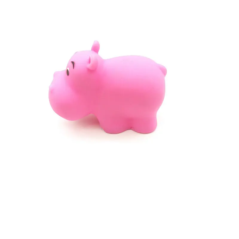 Lovely pink mini hippo toys,factory wholesale logo printed animal bath toy
