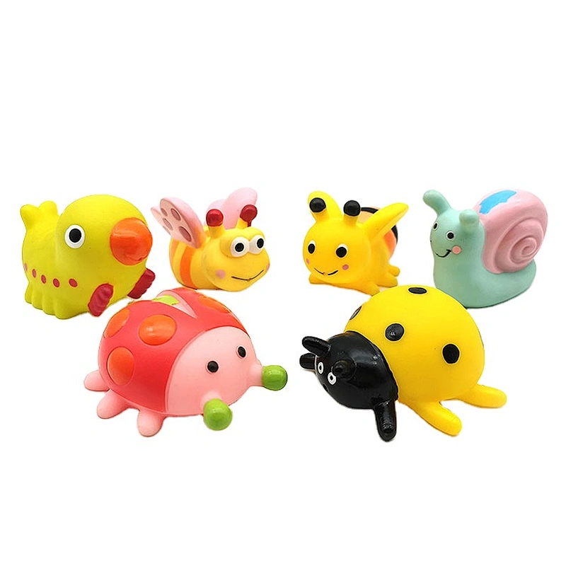 wholesale china toys manufacturer in bulk Vinyl animal small Mini Baby Water toys bath toys for girls