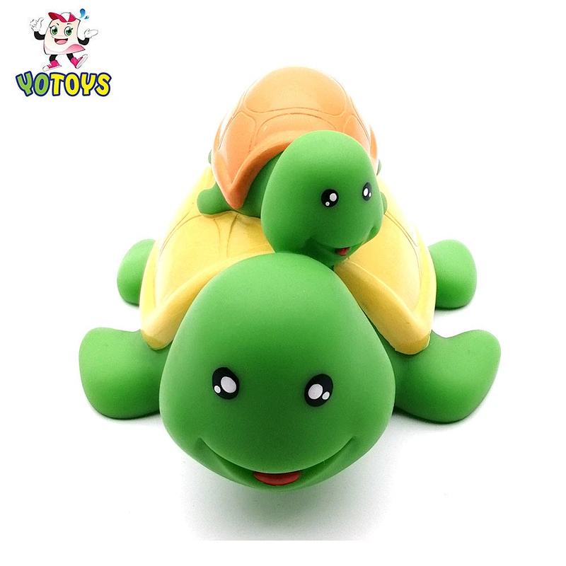 China Dongguan Manufacturer Promotional Soft Plastic Vinyl Mother Baby Turtle Bath Toys Set for Kids