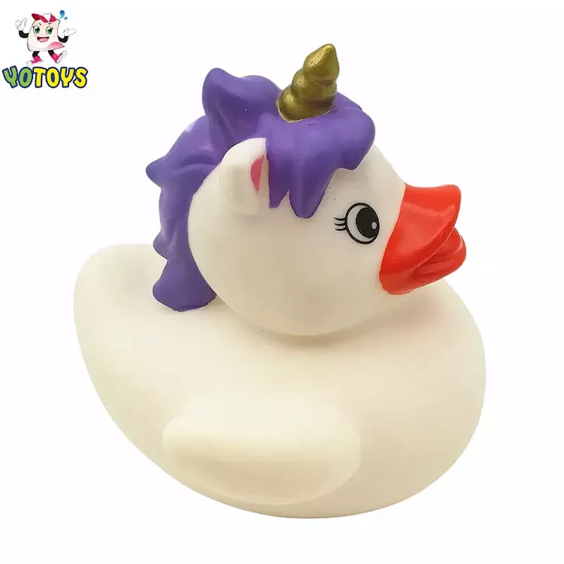 Wholesale Cheap Bulk Small Plastic Pvc Baby Unicorn Rubber Duck Squeaky Shower Bath Toys for Kids