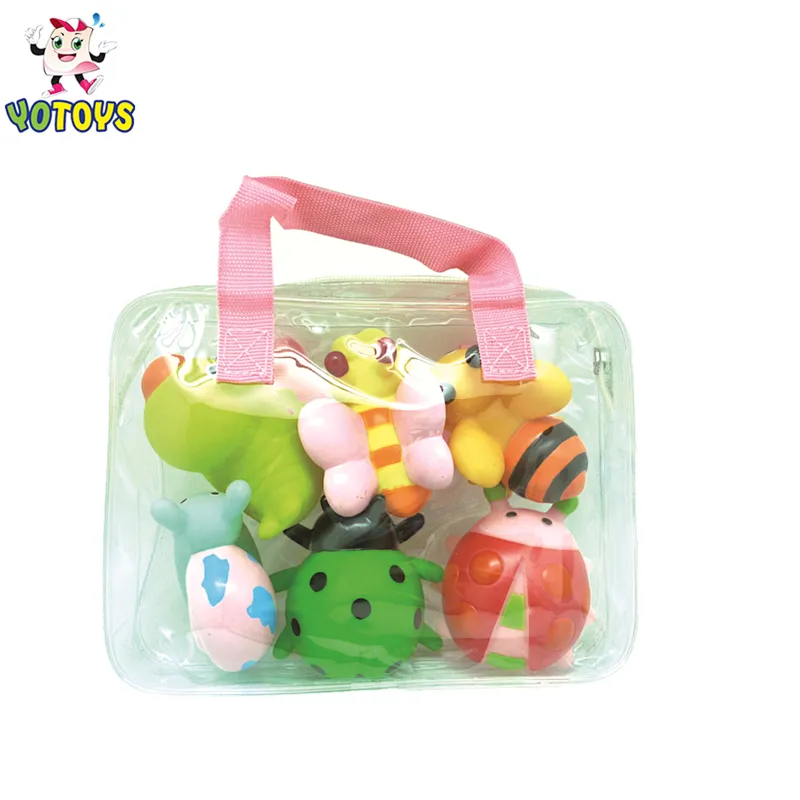 Eco Friendly Cheap Small Plastic Insect Beetle Snail Animals Baby Educational Bath toy set for Kids