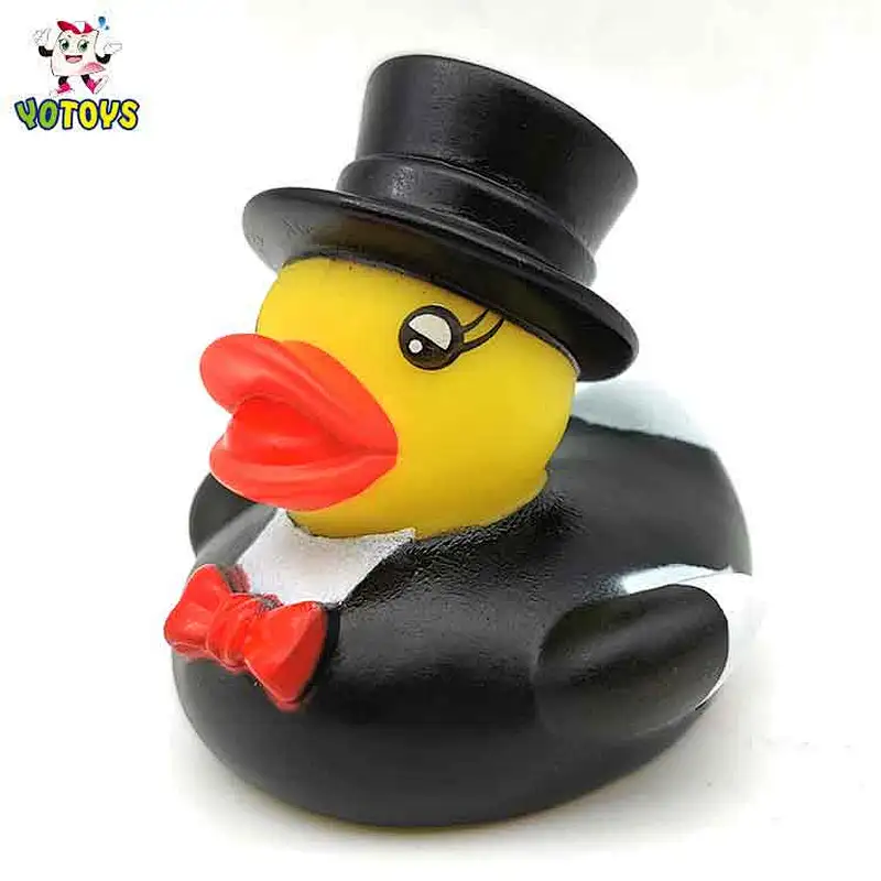 Cute Rubber Duck Juguetes Bride Groom Wedding Bath Duck Bath Toy Set for Baby Girls Shower Gifts