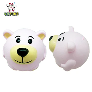 Eco Friendly Soft Pvc Hippo Teddy Bear Piggy Box Bank Animal Educational Money Bank Slot Toys for Babies